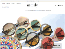 Tablet Screenshot of moodyeyewear.com